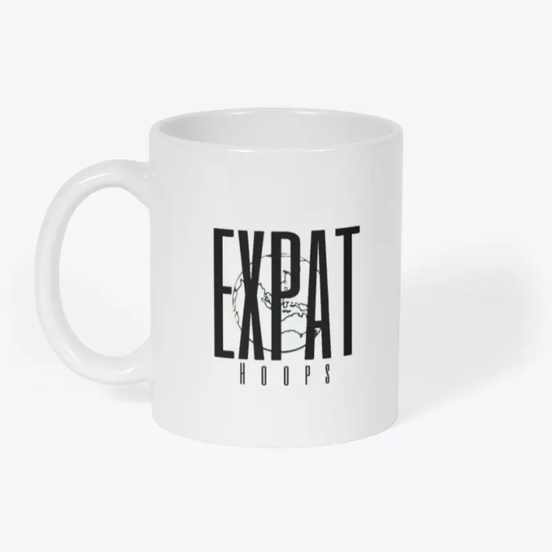 Expat Hoops Black and White Coffee Mug