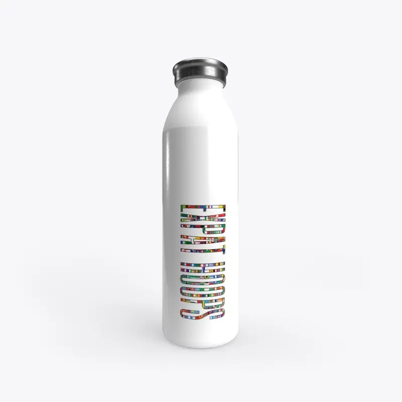 Expat Hoops Flags Logo Water Bottle